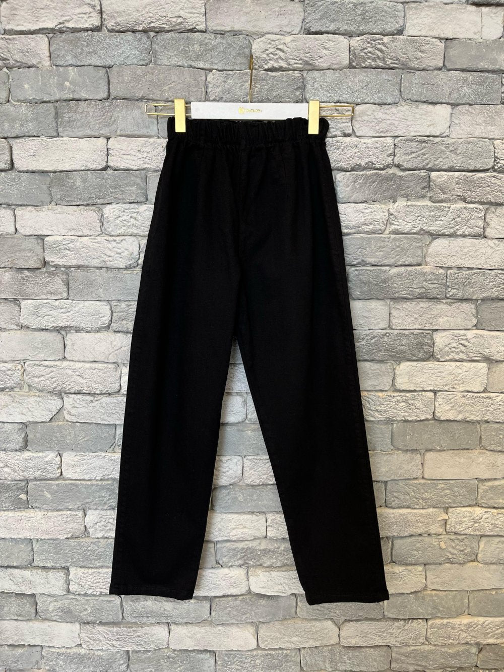 Black Elastic Waist Pants