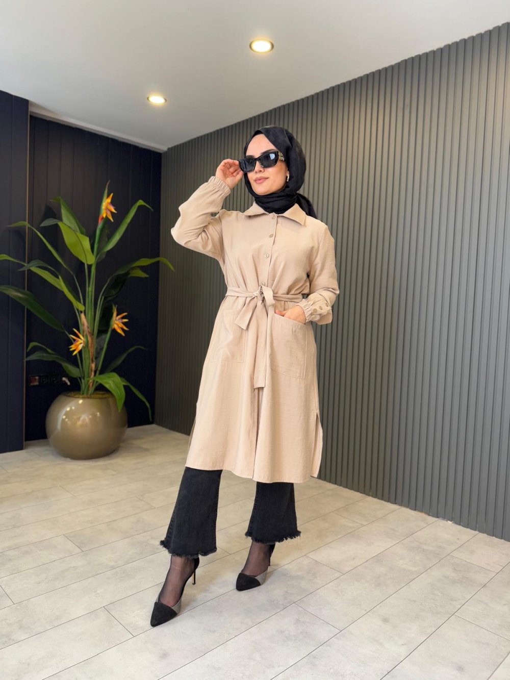 Belted Tunic Beige