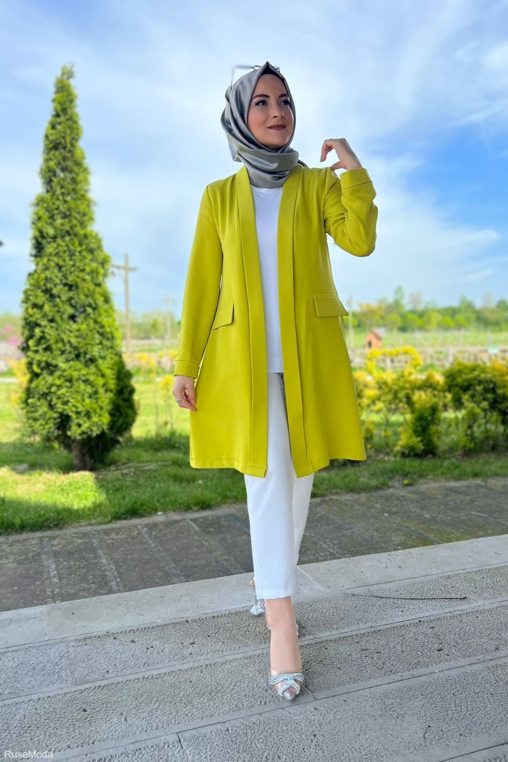Crepe Jacket Oil Green Oil Green