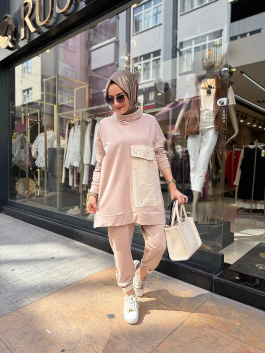 Stone Pocket Suit - Beige Beige