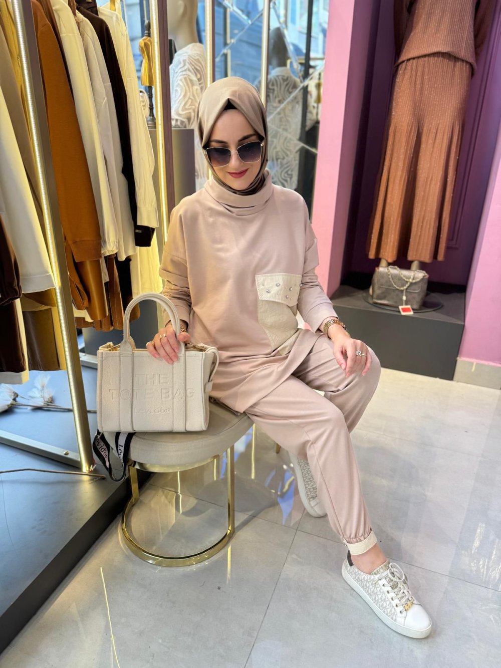 Stone Pocket Suit - Beige Beige