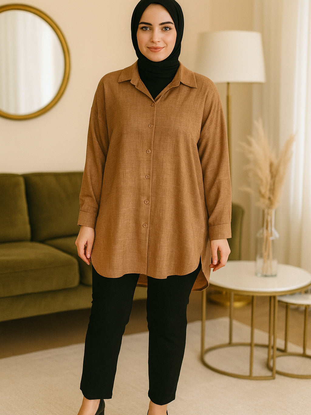 Classic longline button-down shirts