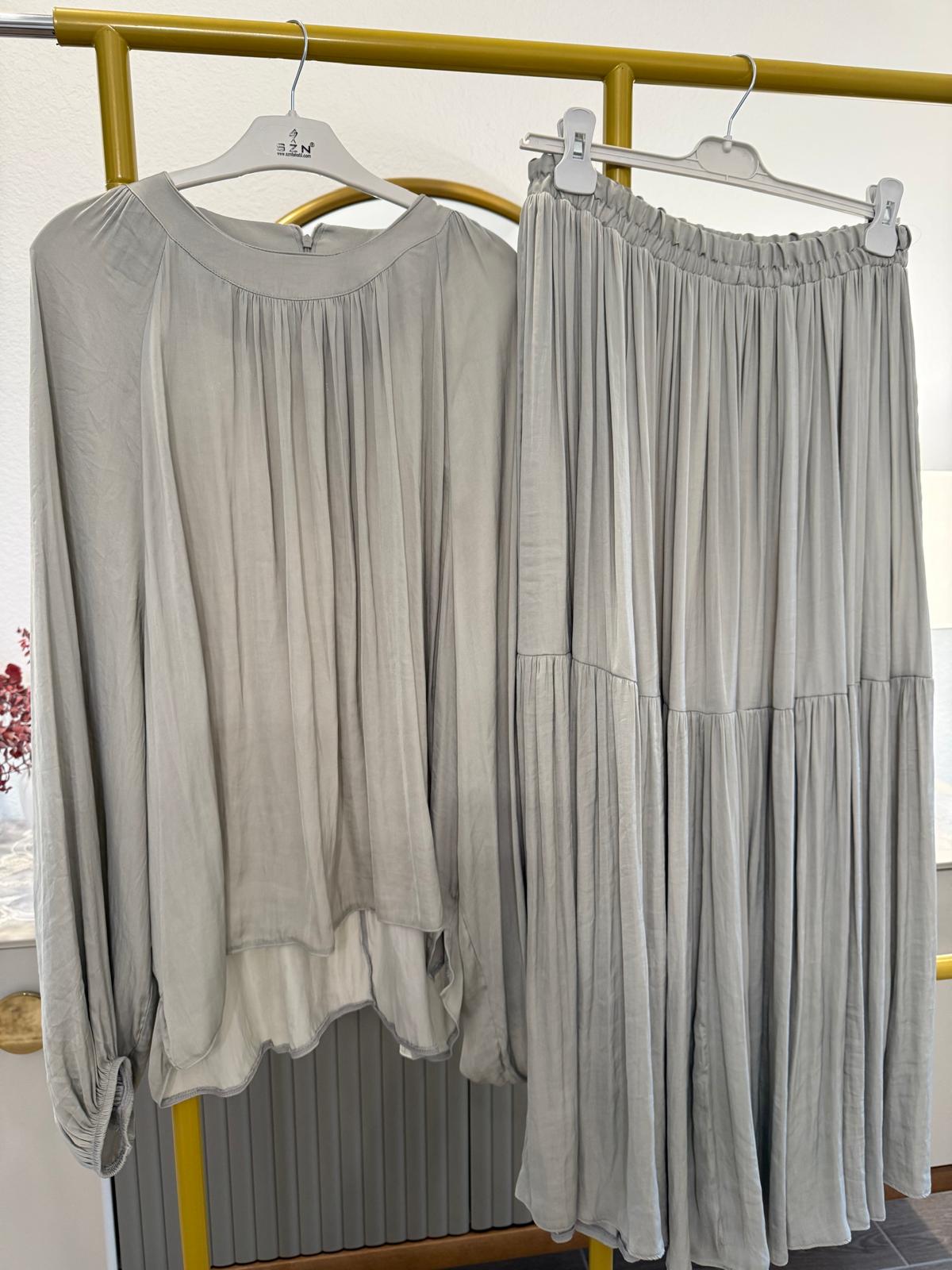 Silk Skirt Set