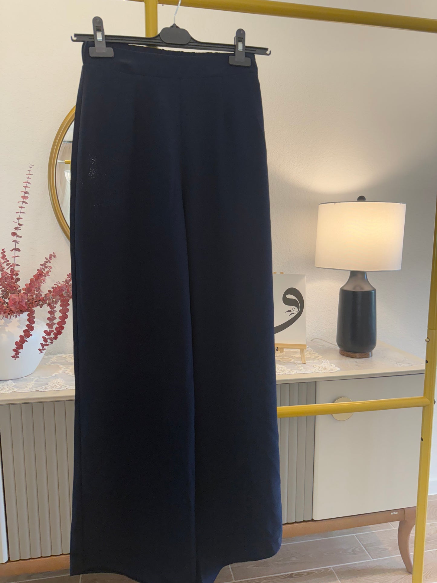 Classic Black Wide-Leg Pants