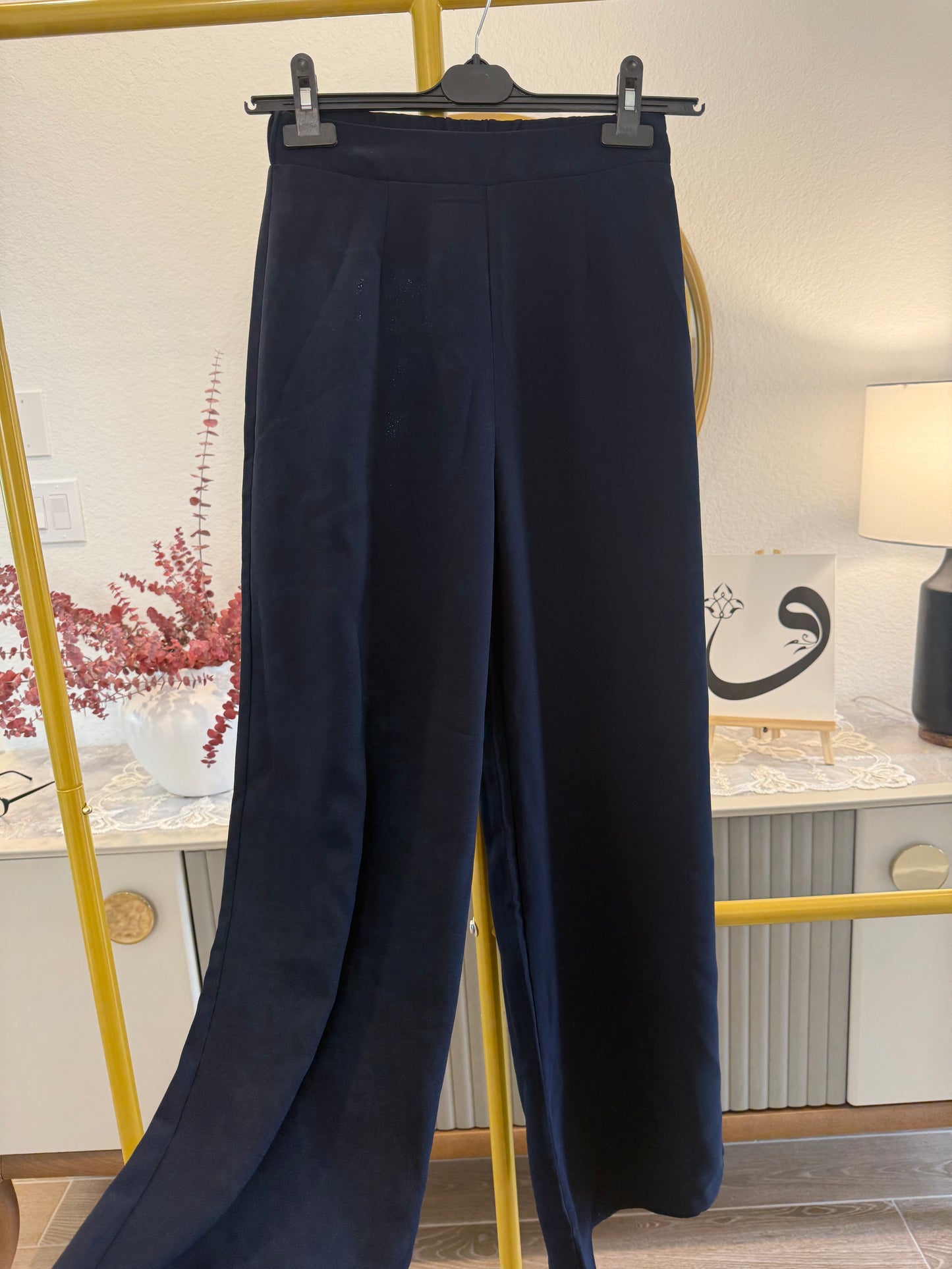 Classic Black Wide-Leg Pants