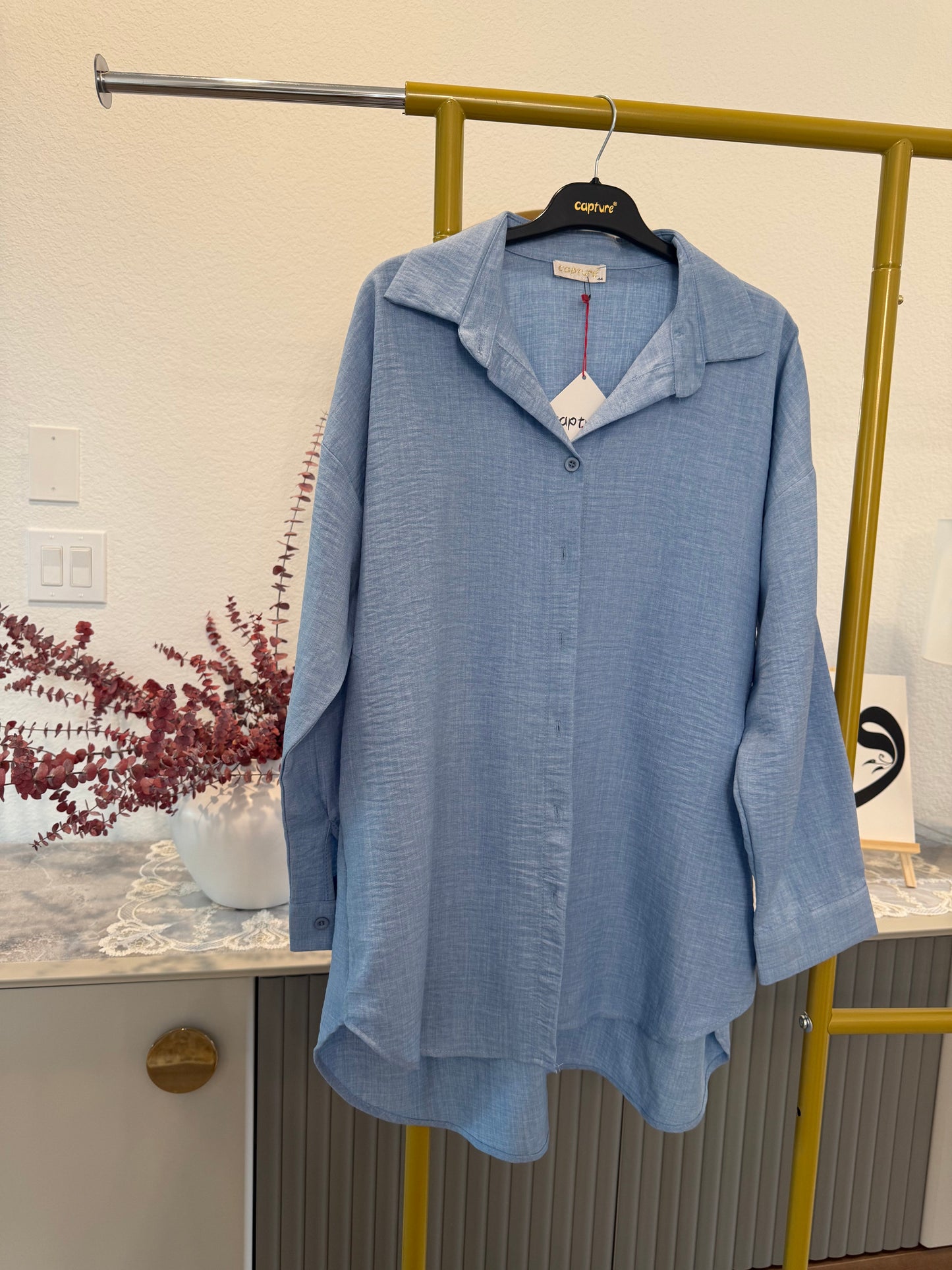 Classic longline button-down shirts