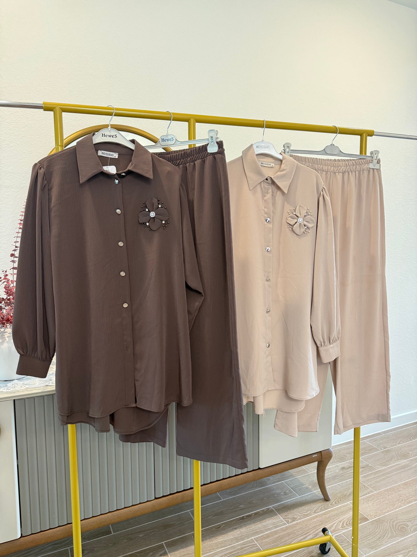 A two-piece modest pants set