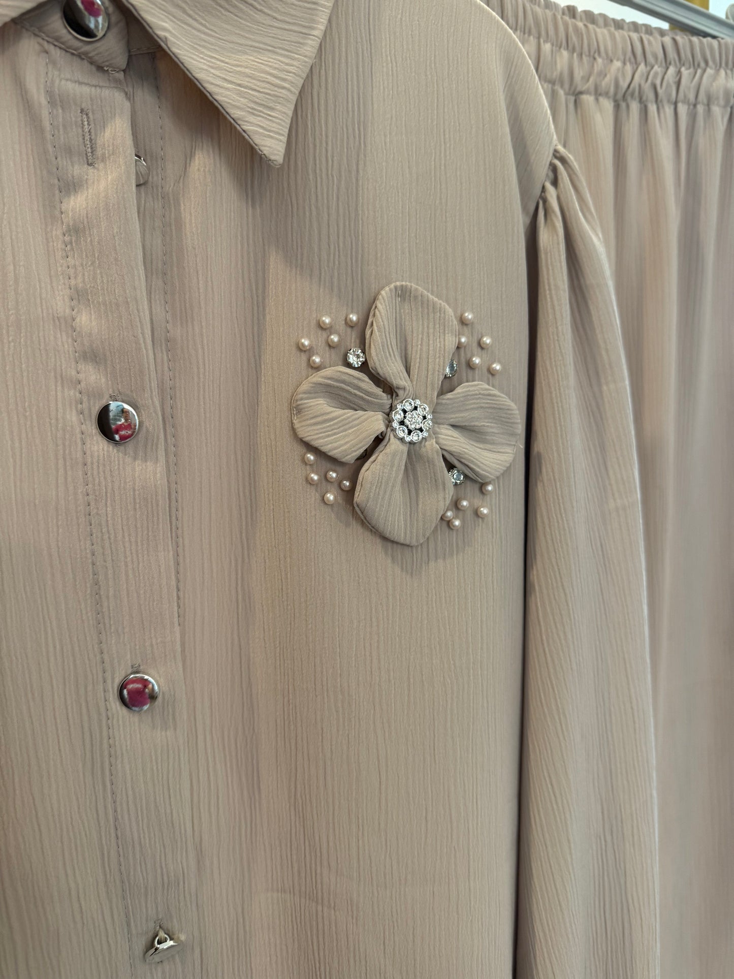 A two-piece modest pants set