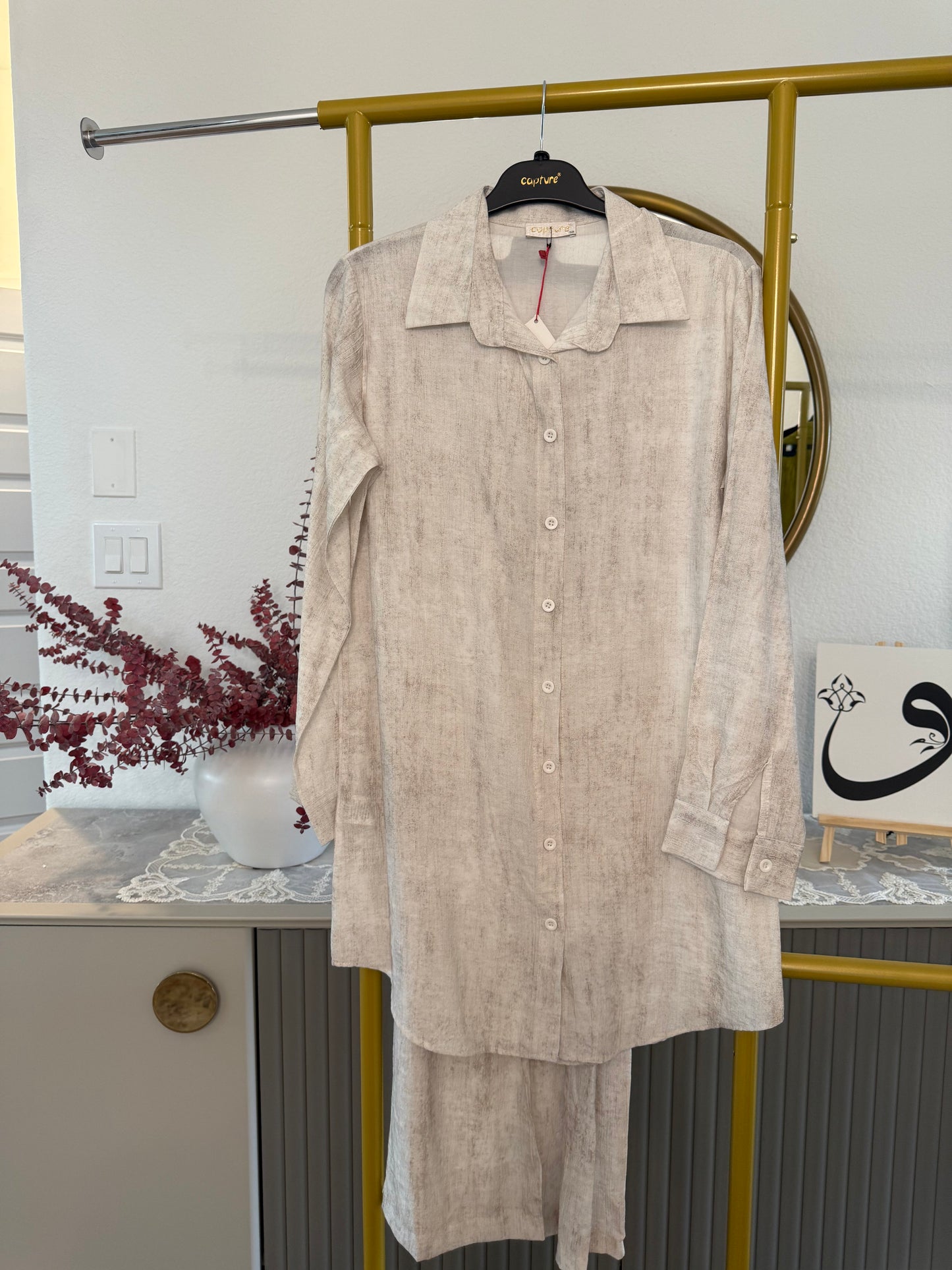 Two-piece linen sets