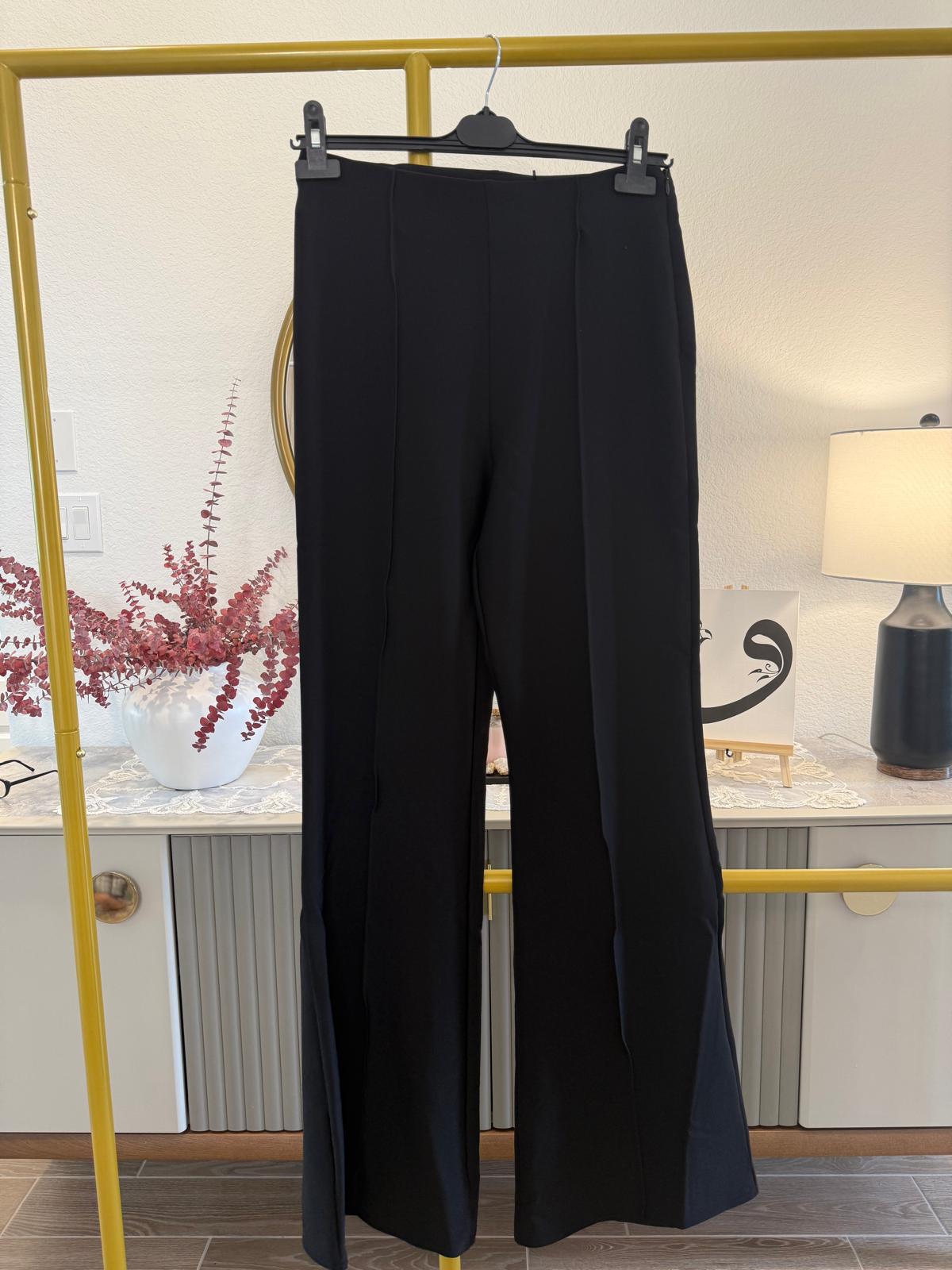 Touche Elegant Black Wide-Leg Pants