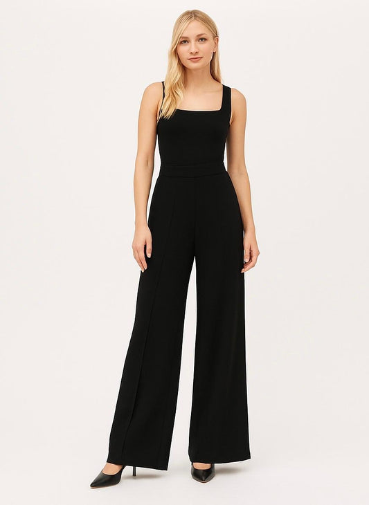 Touche Elegant Black Wide-Leg Pants