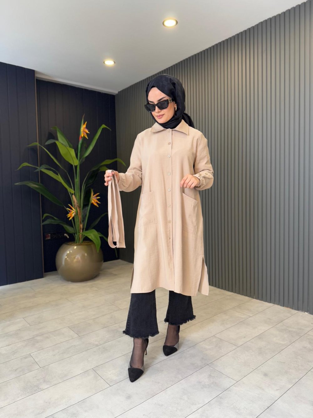 Belted Tunic Beige