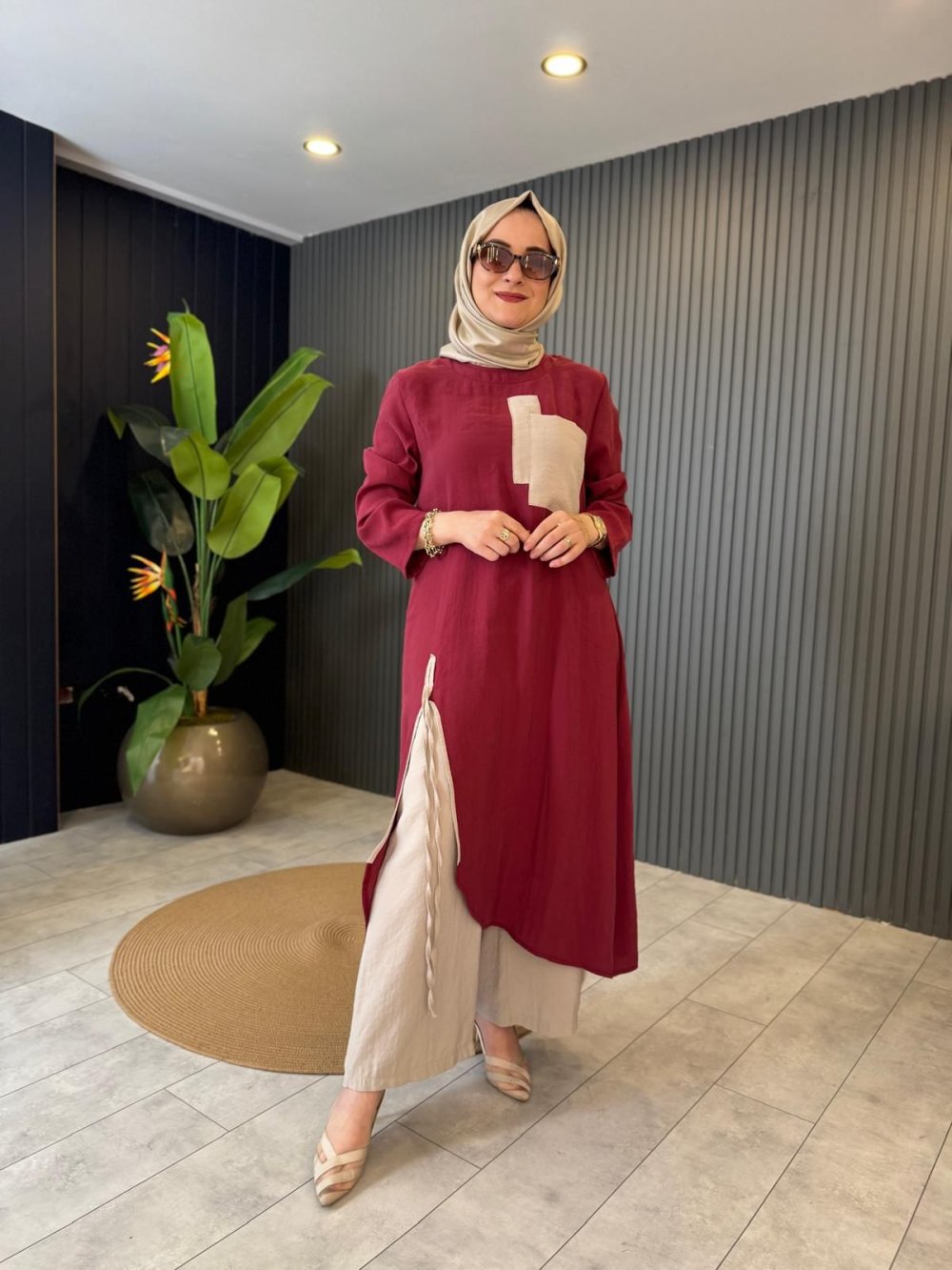 Burgundy Style Pantsuit