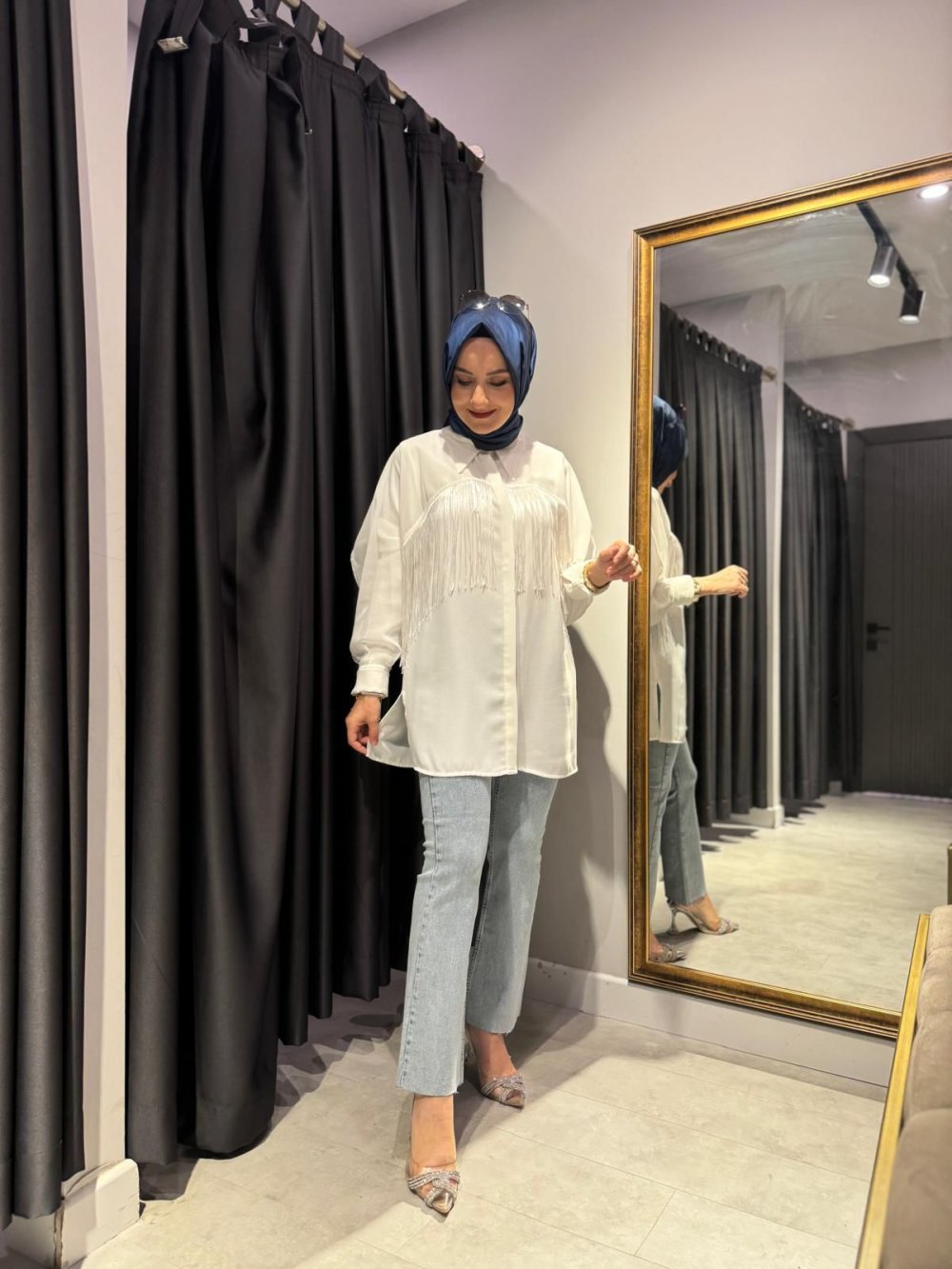 Zara Model Pants Blue