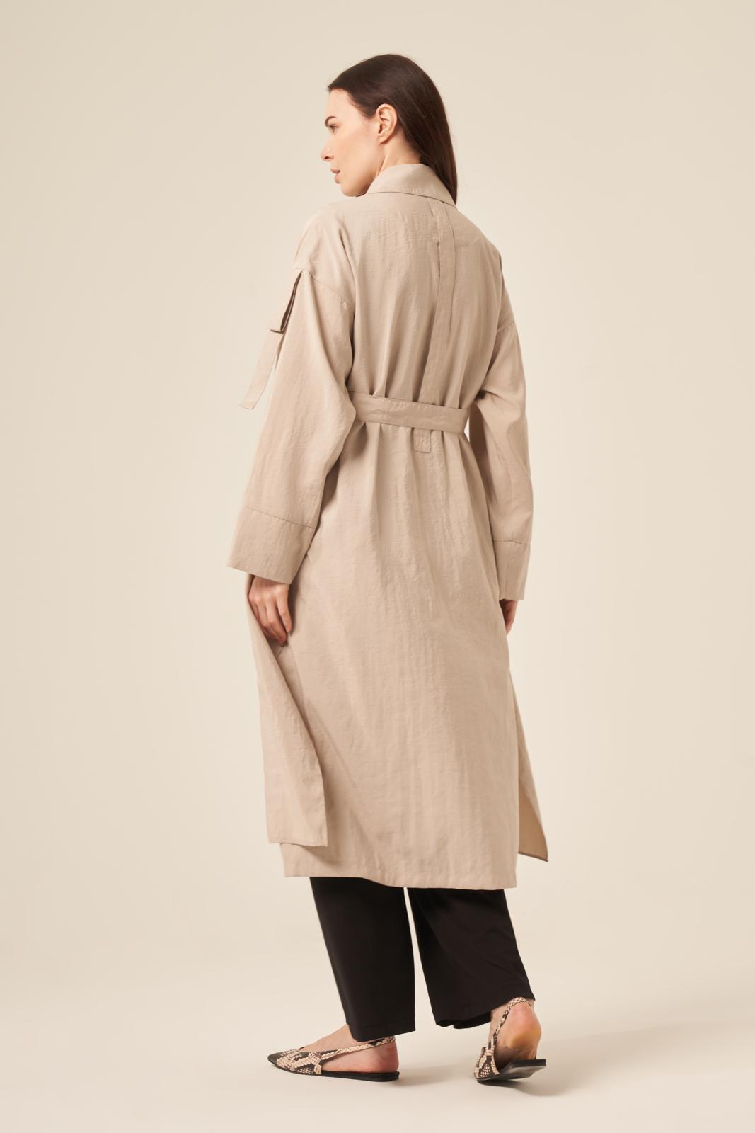 Dubai-Style Open Abaya with Ruffle and Suspender Details