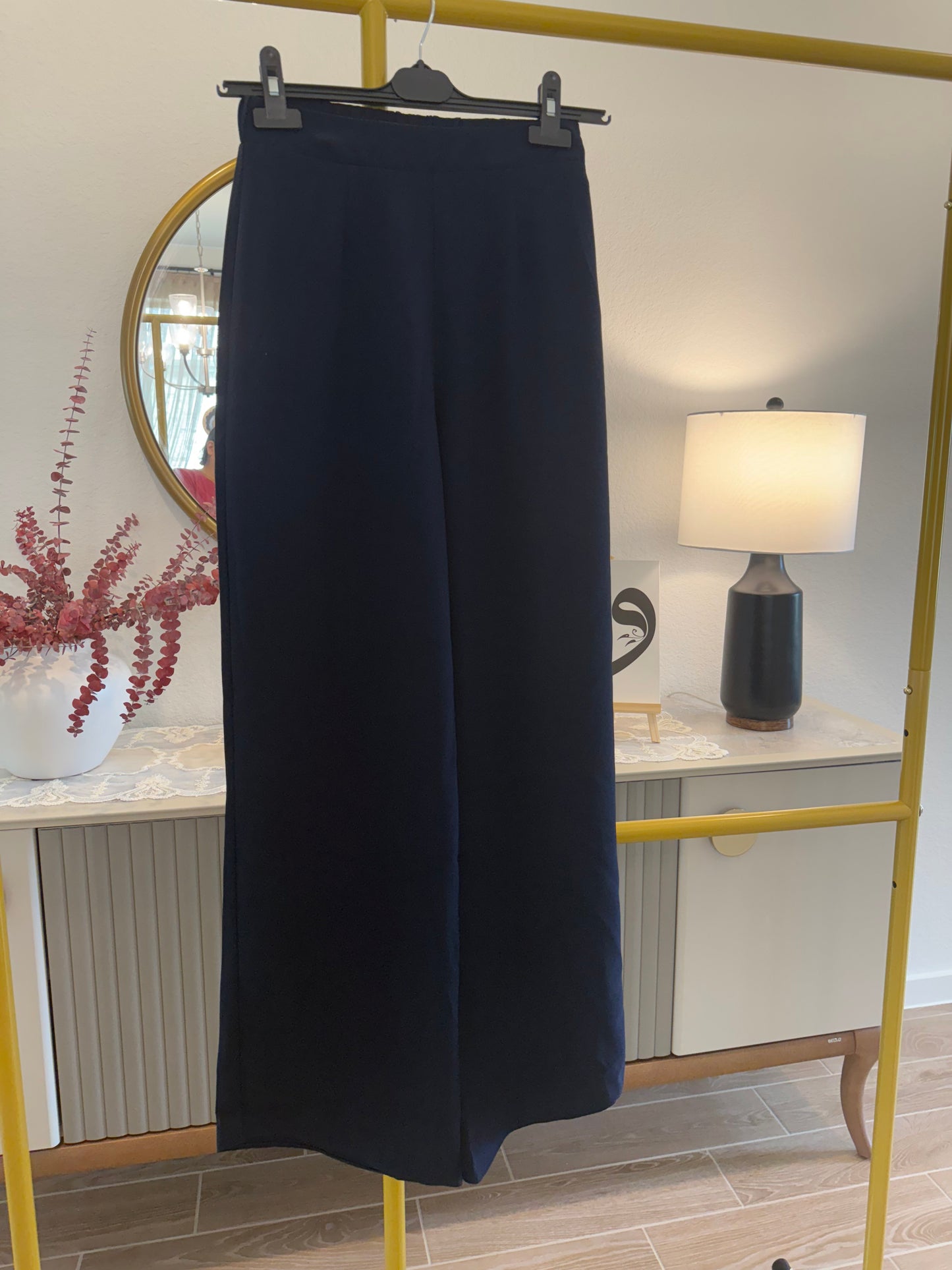 Classic Black Wide-Leg Pants