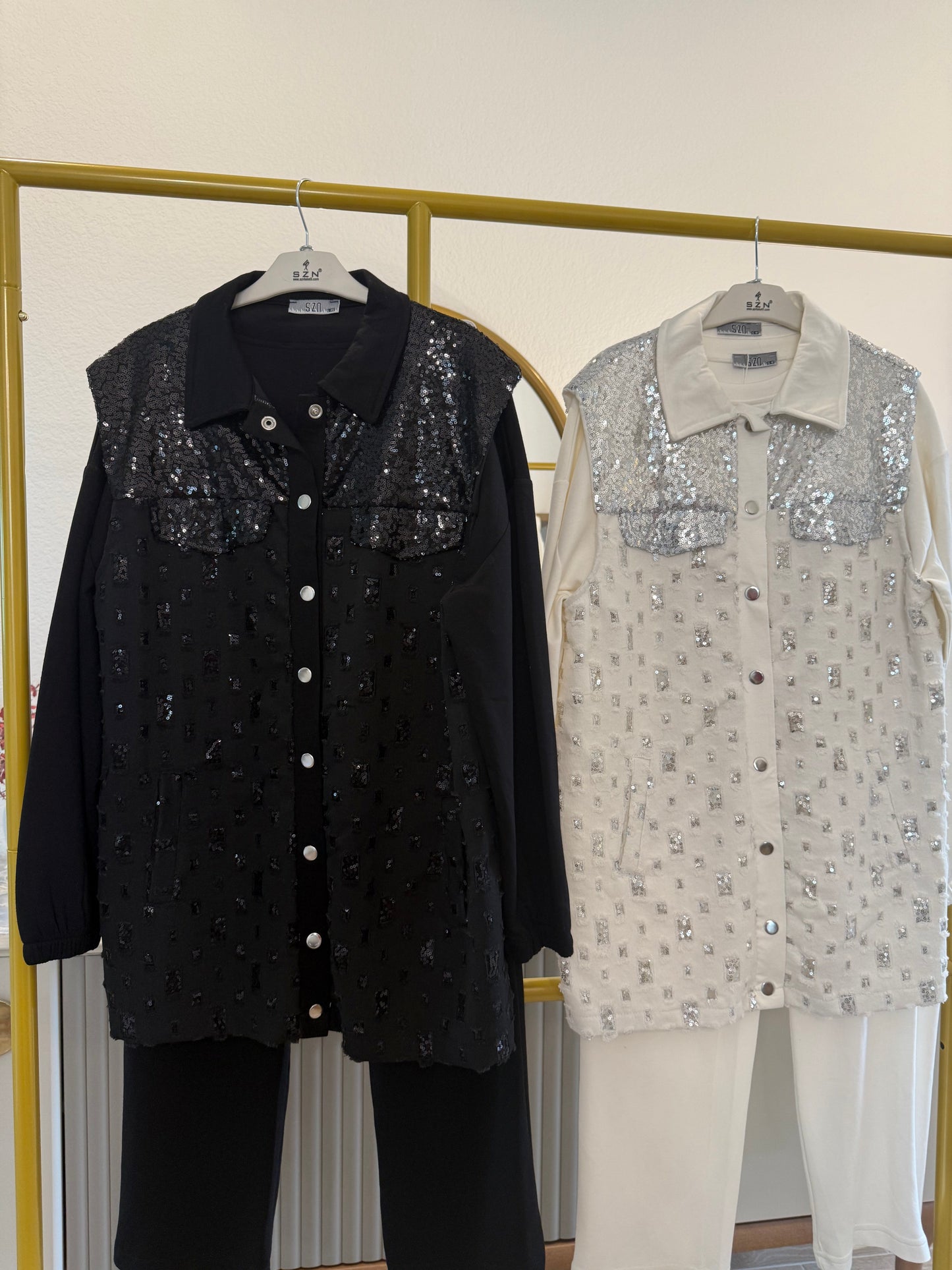 Three-piece Sequin Embellished Set