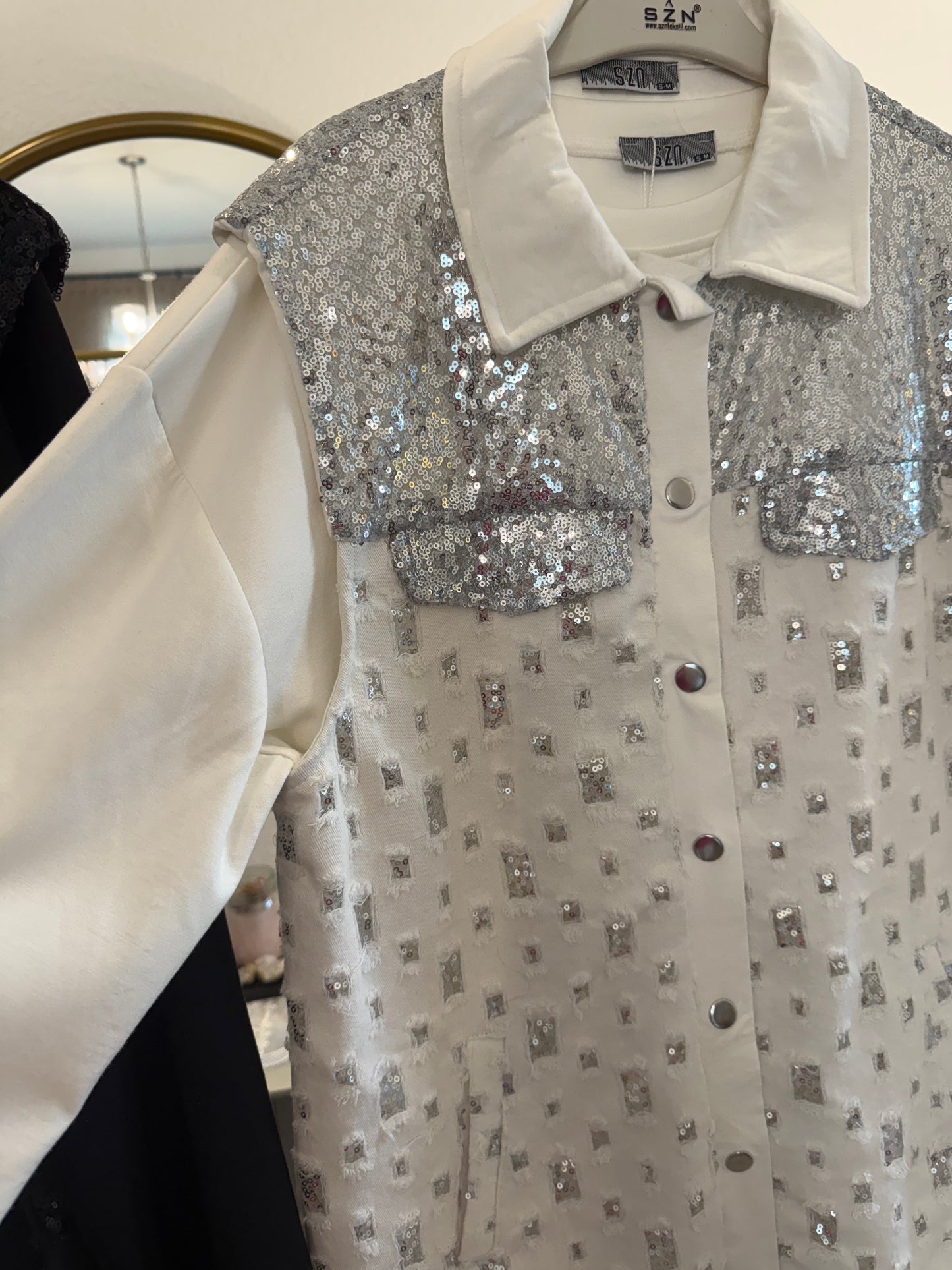 Three-piece Sequin Embellished Set