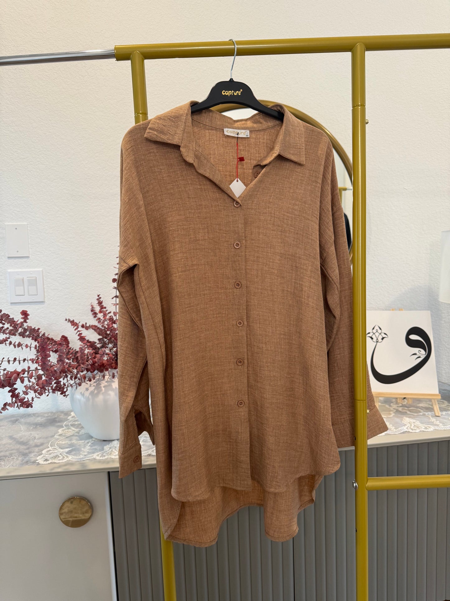 Classic longline button-down shirts