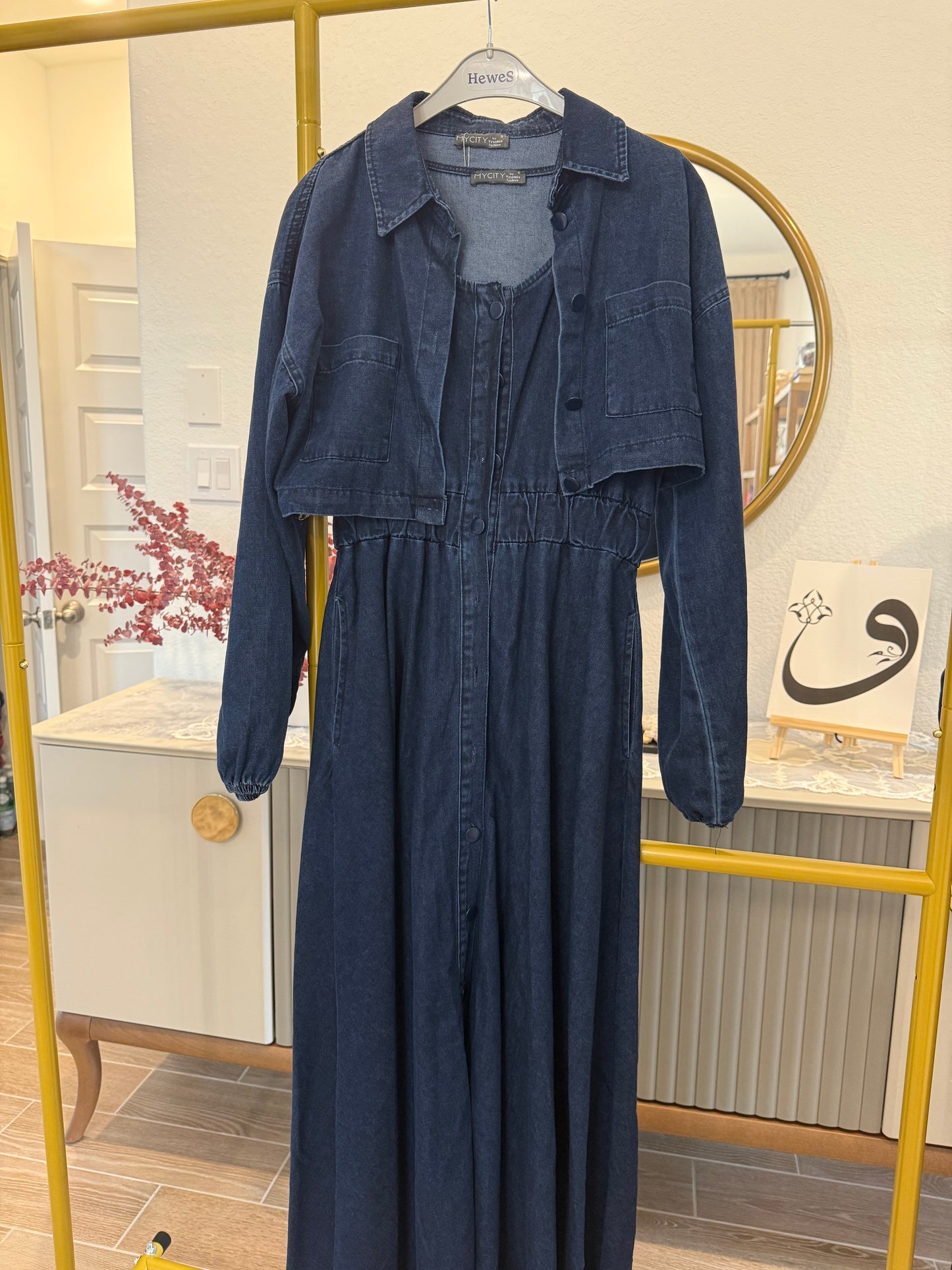 Two-piece denim dress