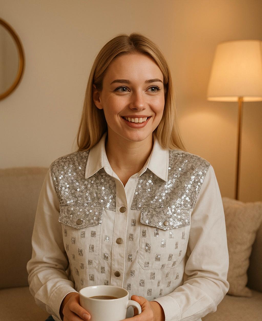 Three-piece Sequin Embellished Set