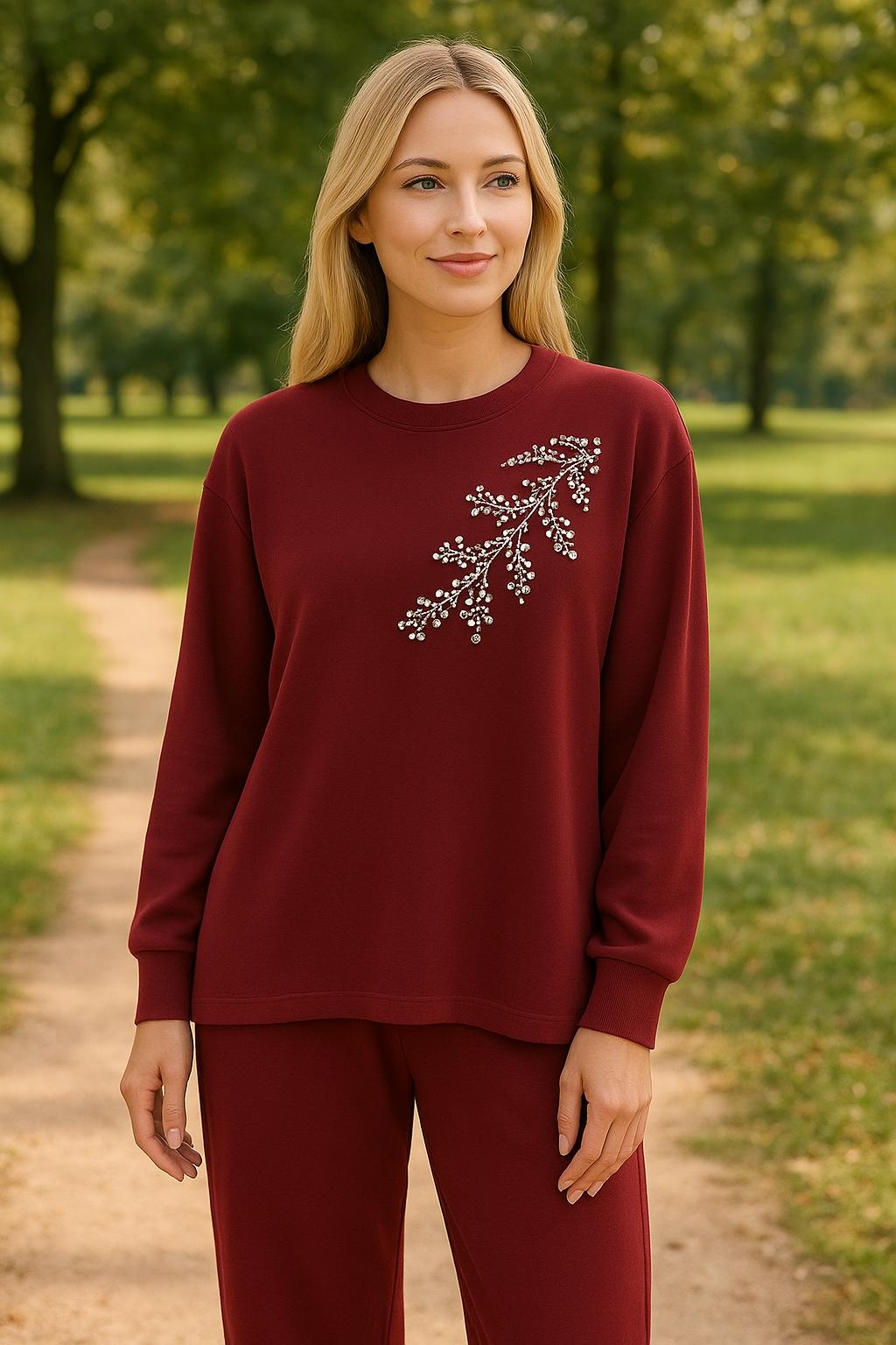 Stone-detailed Outfit Set