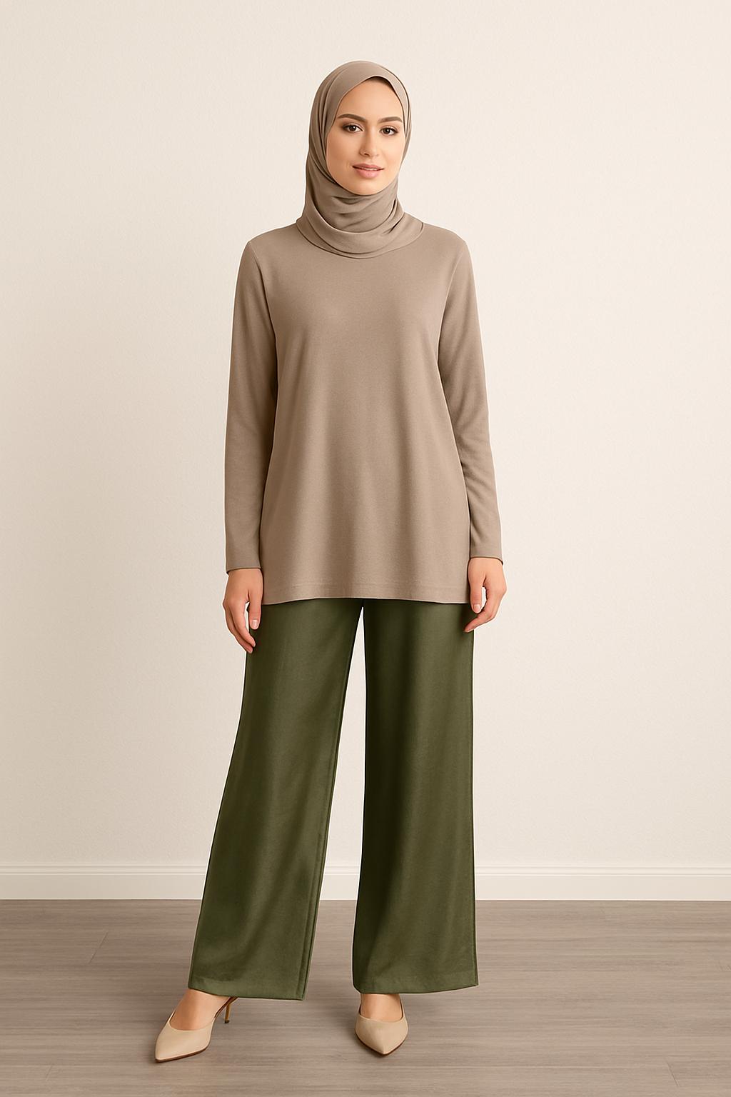 Touche Satin Wide-Leg Pants