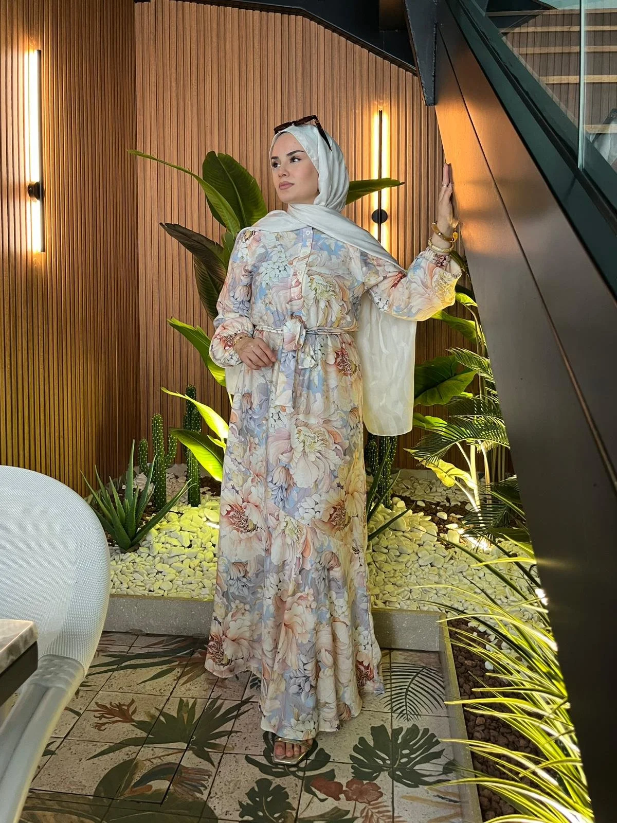Flower Pattern Dress - Image 5