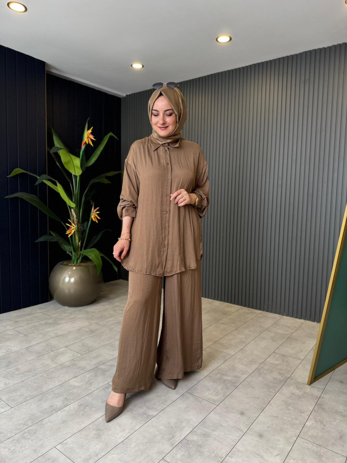 Button-down Crinkled Silk Set - Image 7