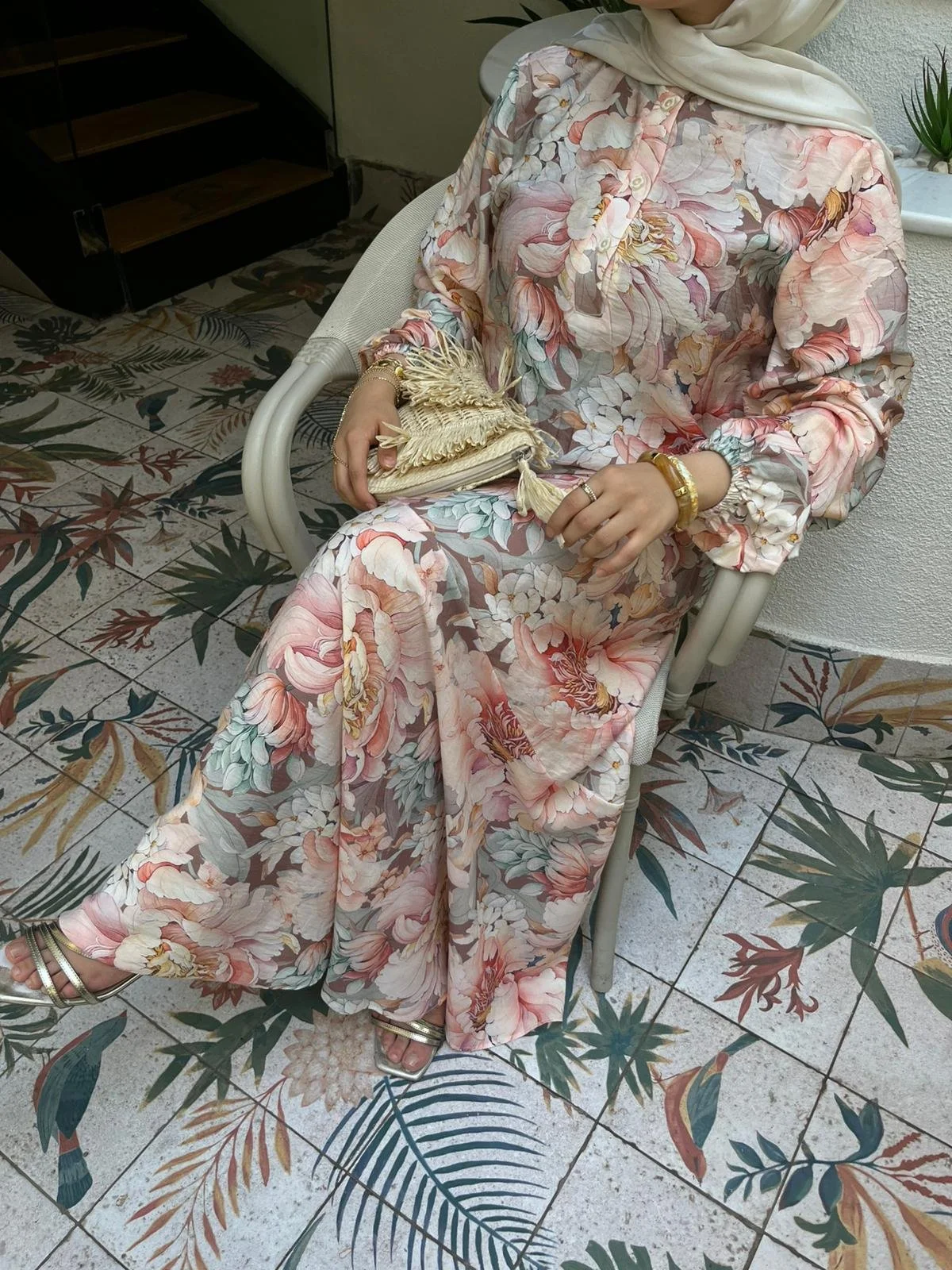 Flower Pattern Dress - Image 2