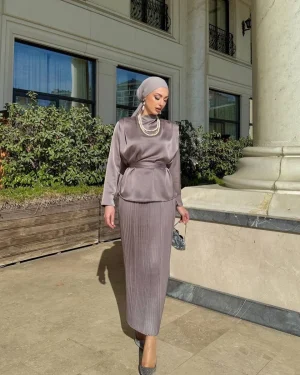 Ribbed Skirt Set