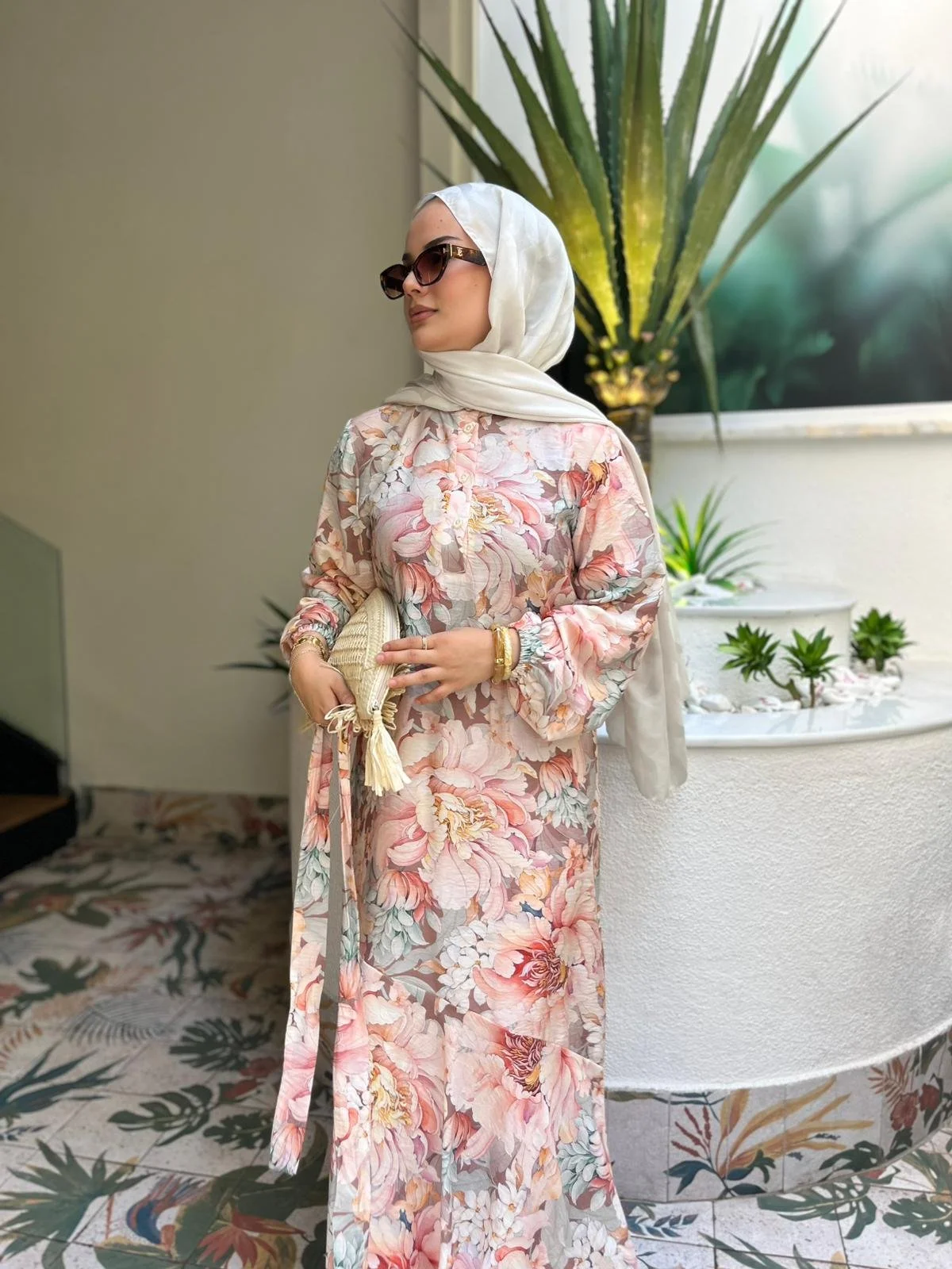 Flower Pattern Dress - Image 3