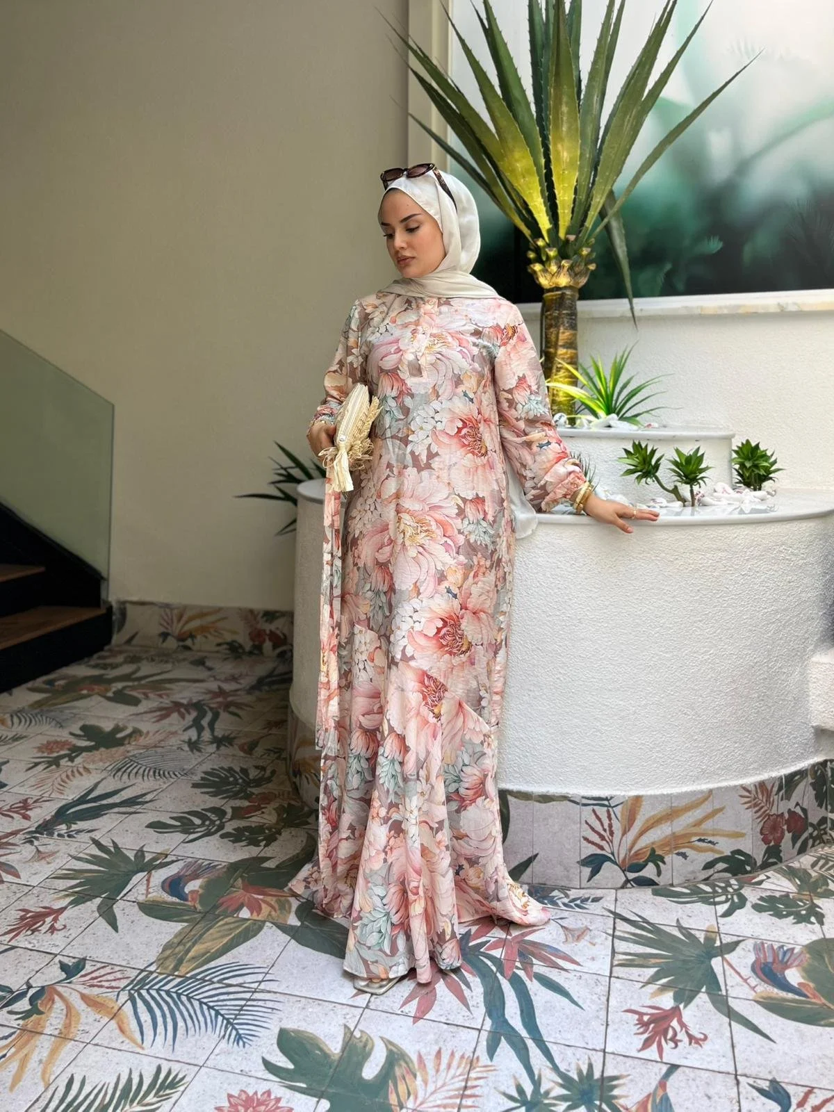 Flower Pattern Dress - Image 4
