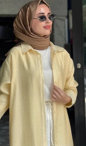 Button Down Long Tunic