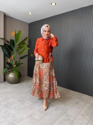 Orhan Patterned Skirt Set